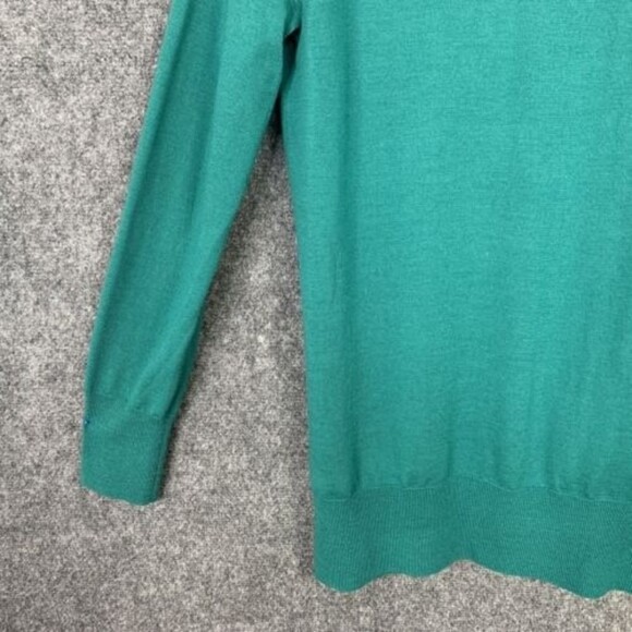 J Crew 100% Merino Wool Cardigan Sweater Women S Green Grandpa Core 6 Button - Picture 12 of 14